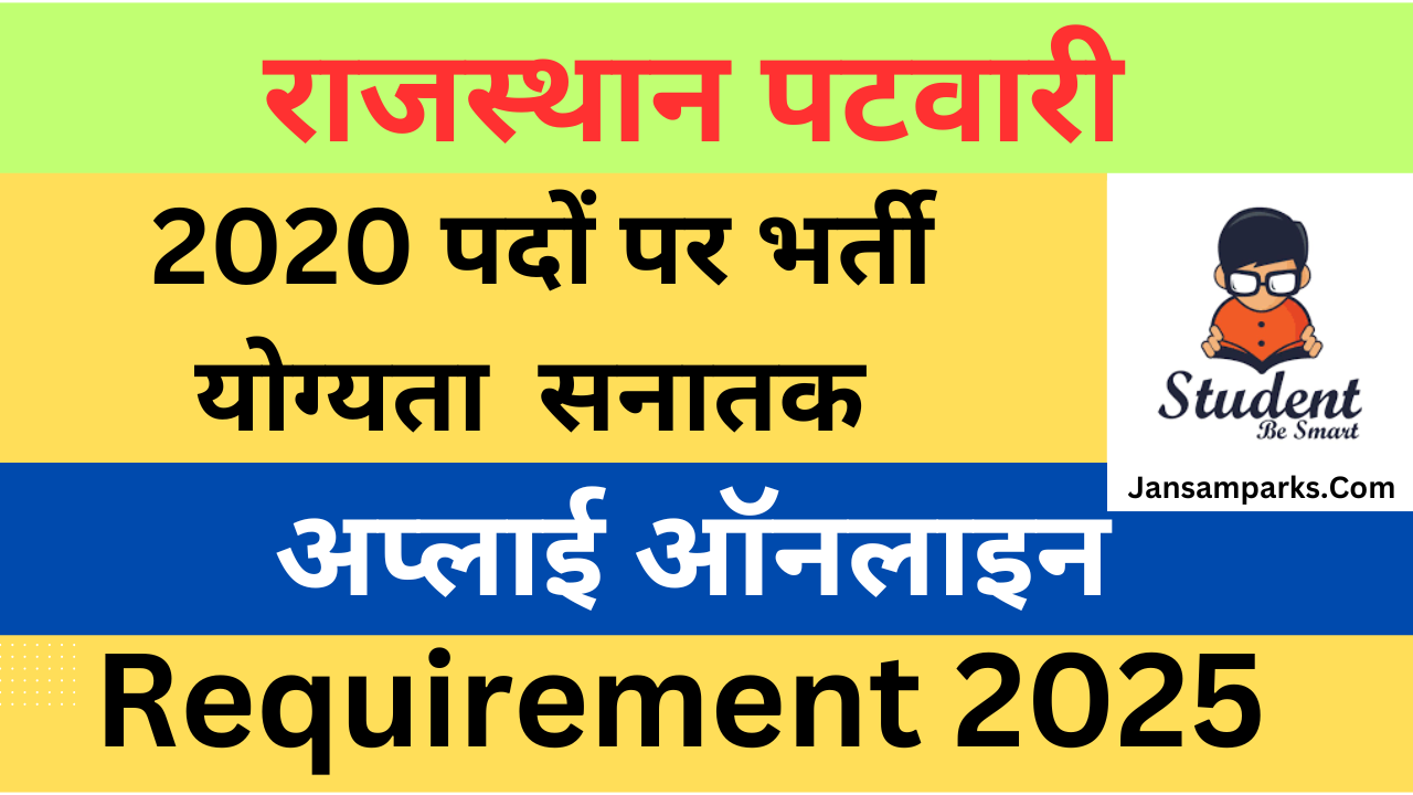 RSMSSB Patwari Recruitment 2025